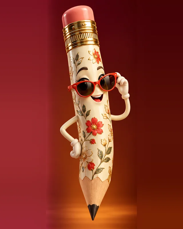 Noir, a dark patterned Itty pencil
